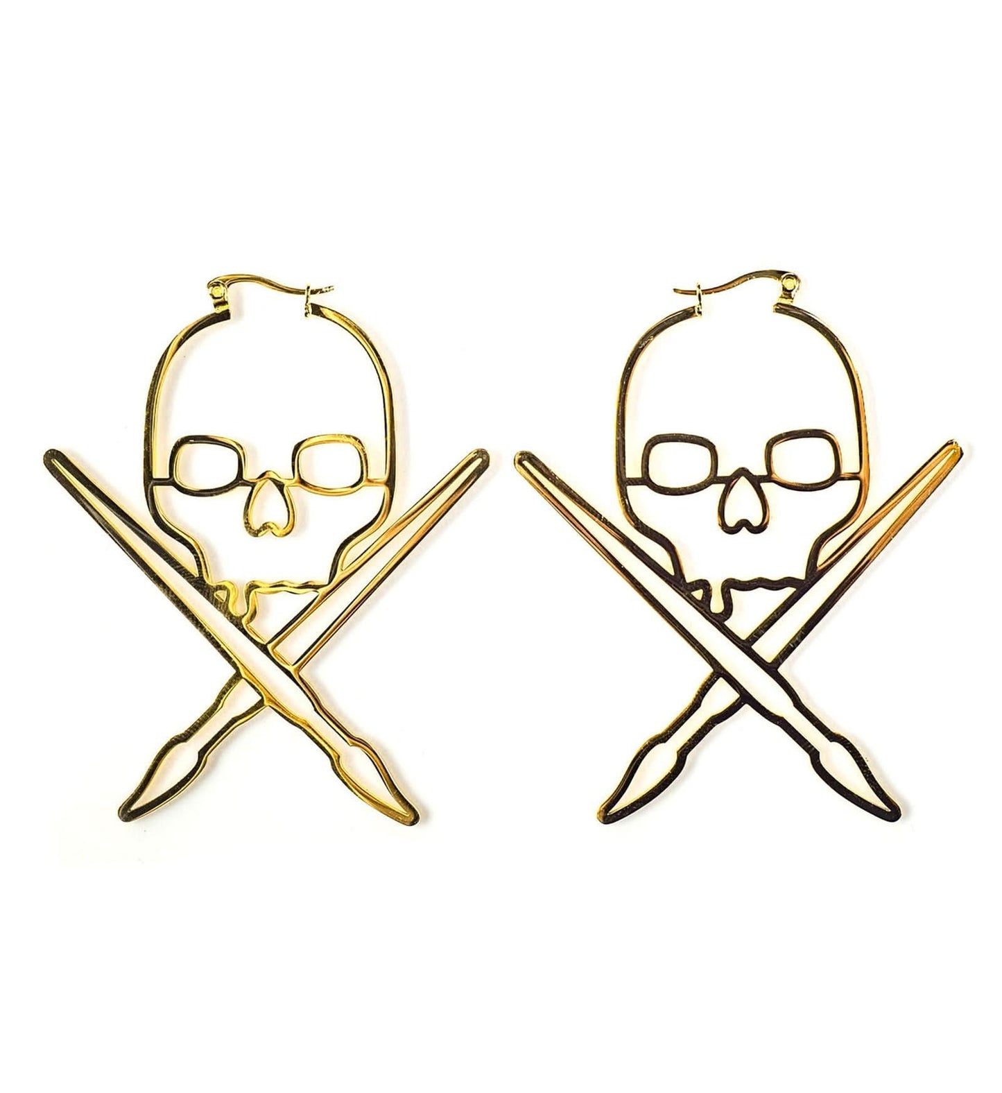 Solid Badge Earrings - Gold