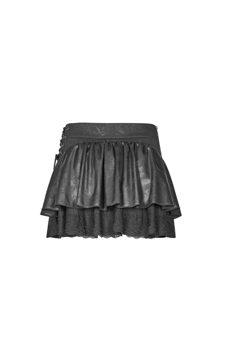 Steamy Punk Black Mini skirt