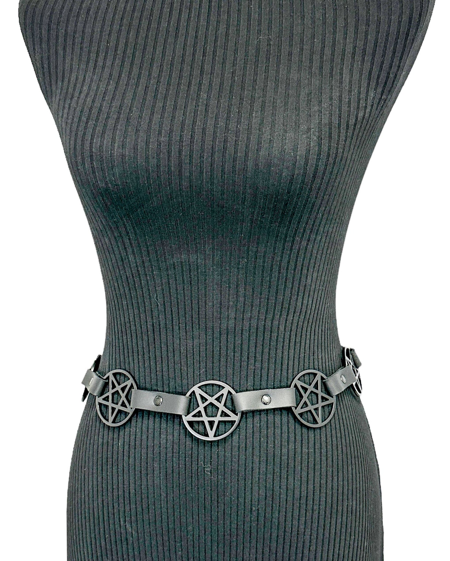 Black Large Pentagram Belt