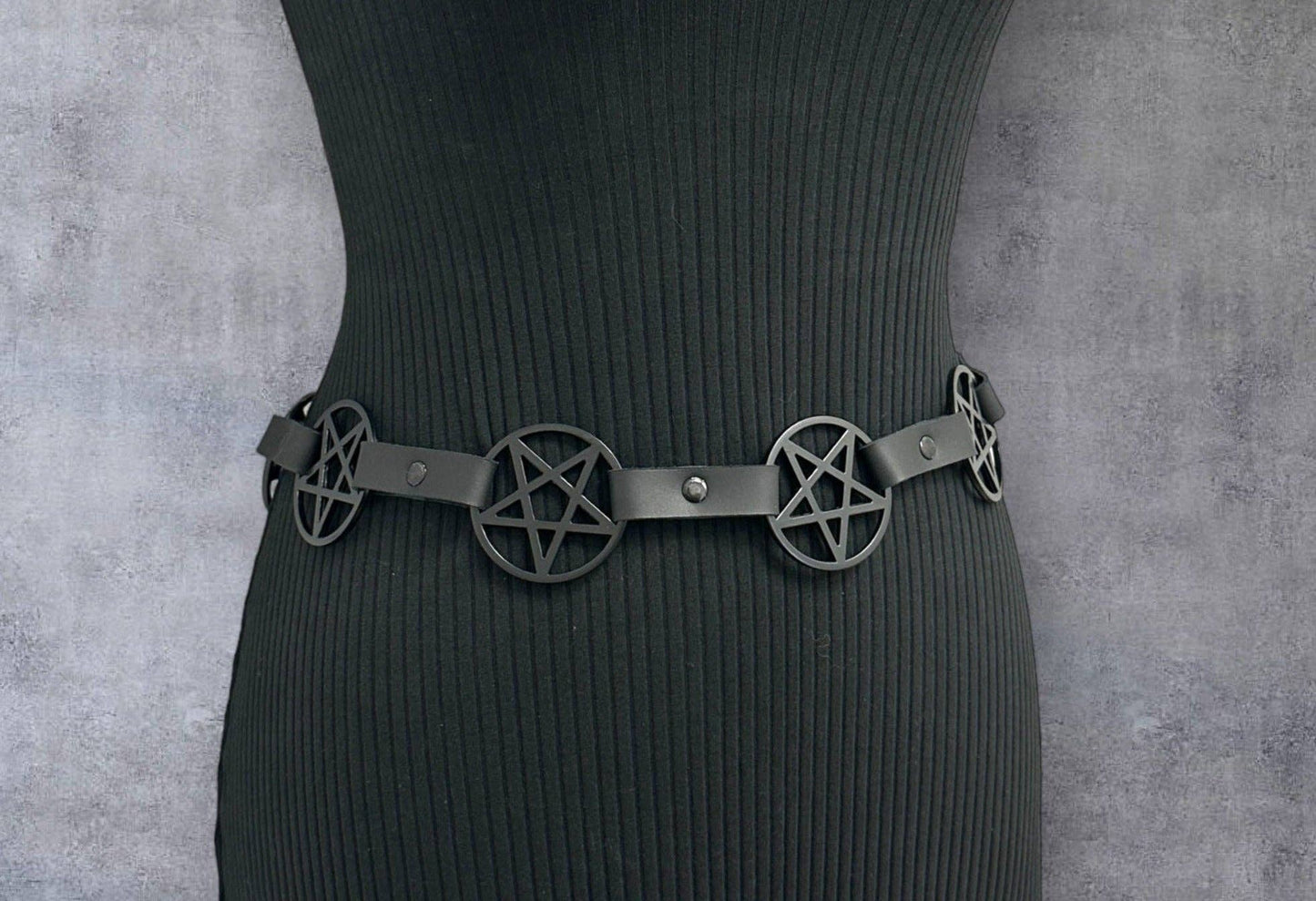 Black Large Pentagram Belt