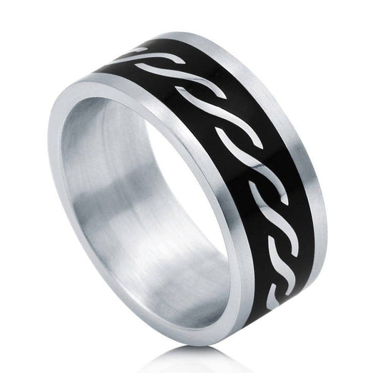 Stainless Steel Cocktail Band Ring