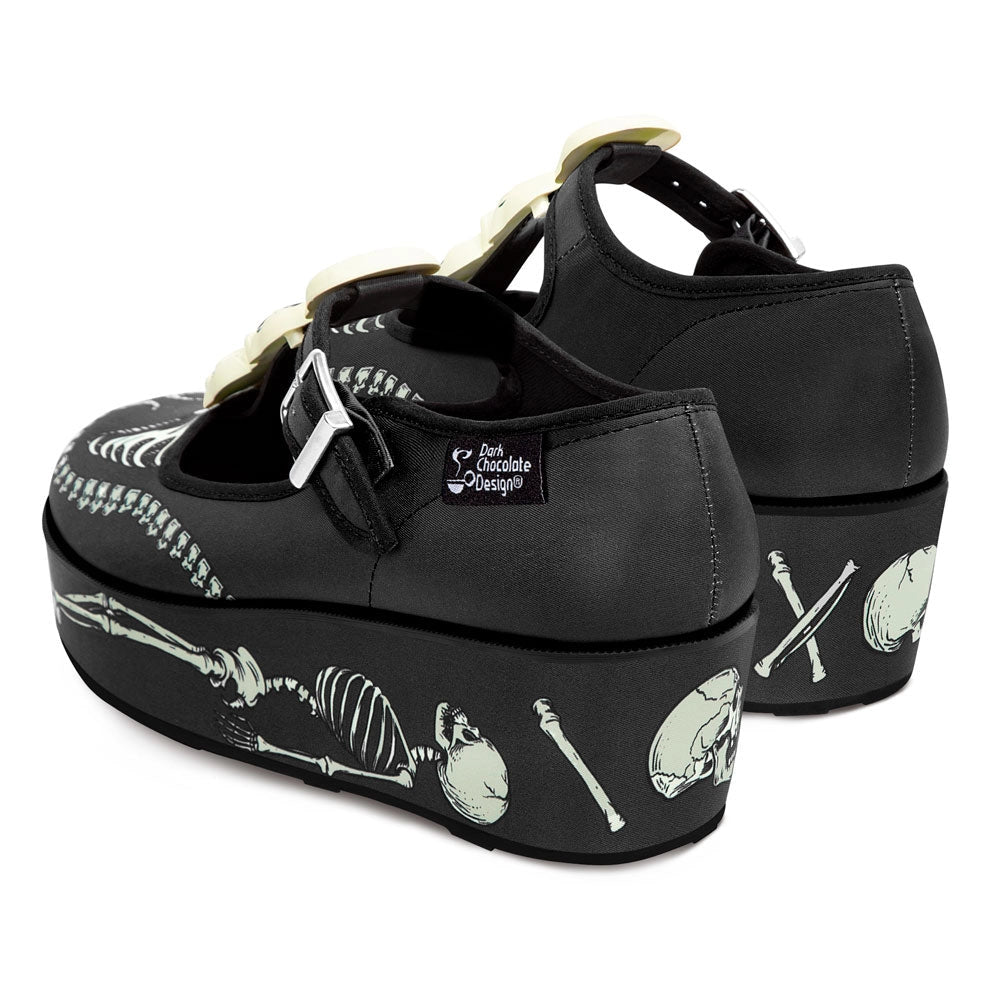 Skeletons Under Your Bed Women's Mary Jane Platform