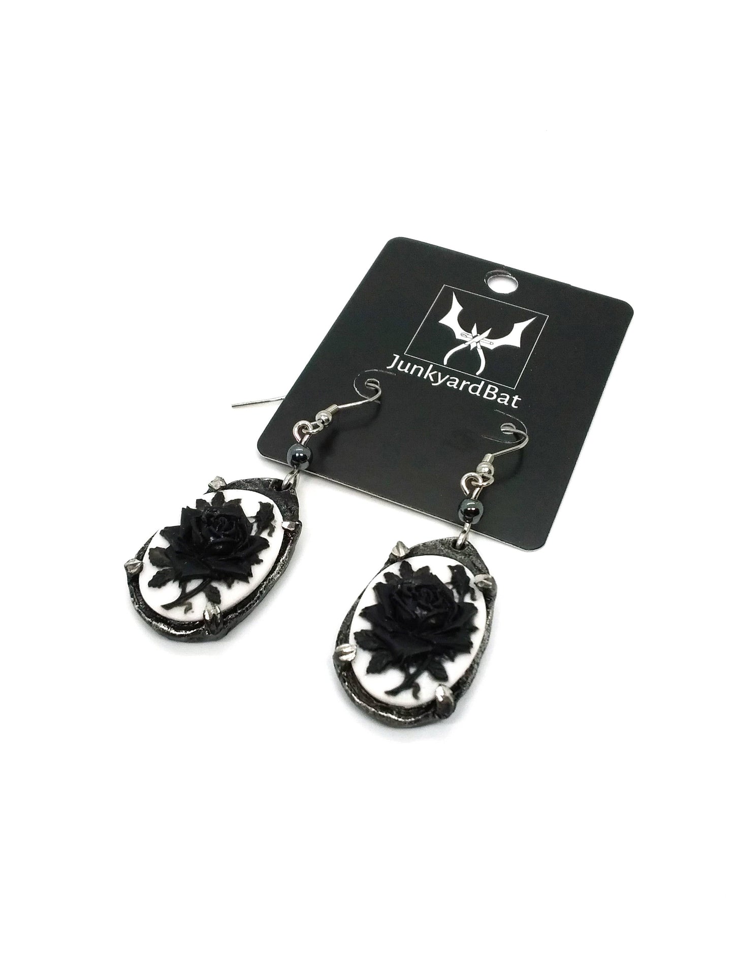 Rose Cameo Earrings