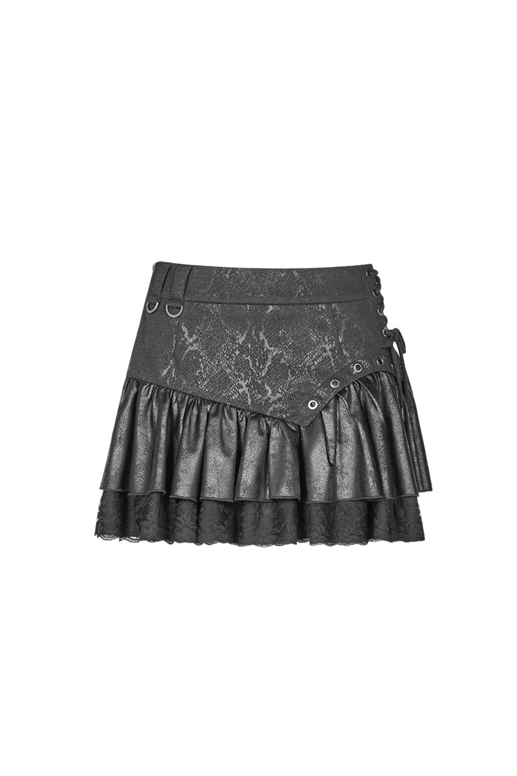 Steamy Punk Black Mini skirt