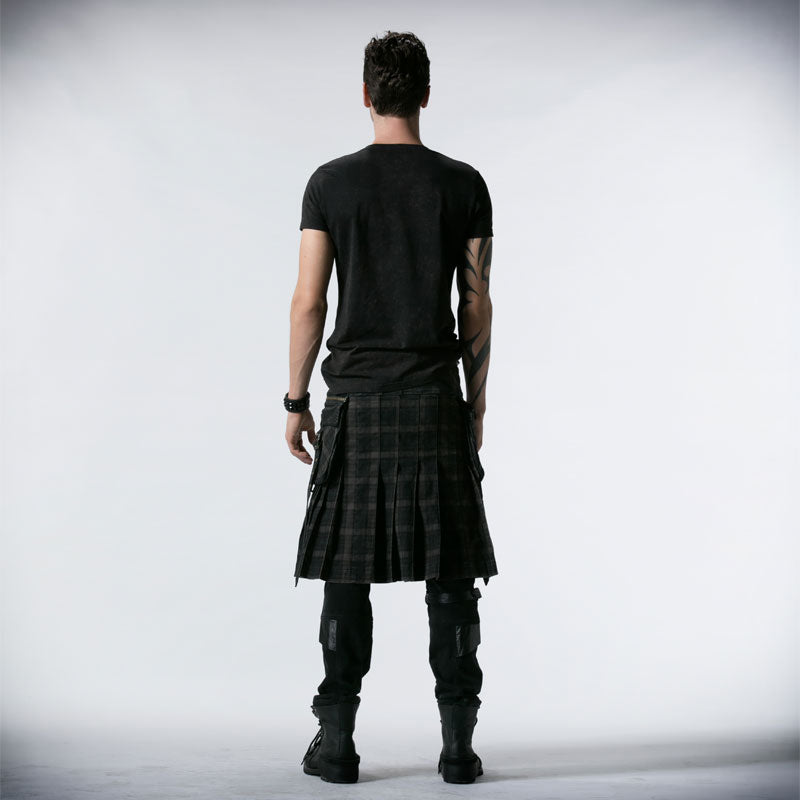 Scottish Double Pockets Men Skirts