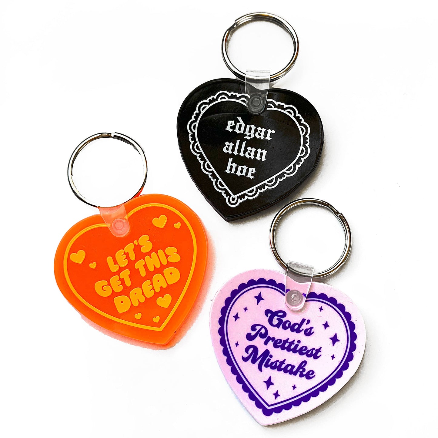 God's Prettiest Mistake Heart Shaped Vinyl Keychain