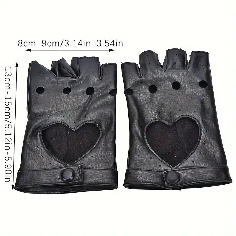 Heart Shaped Cut Out Gloves