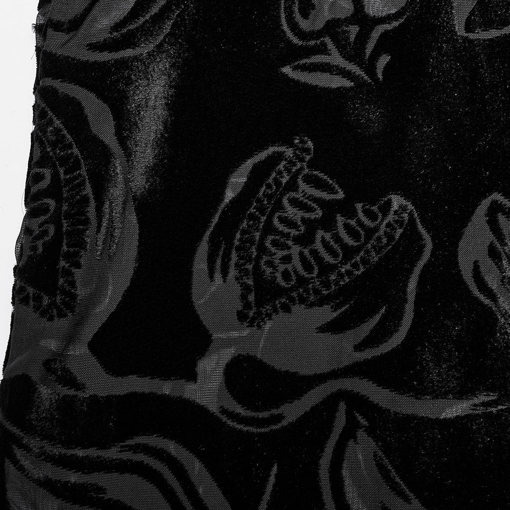 Goth Piranha Pattern Velvet Shirt