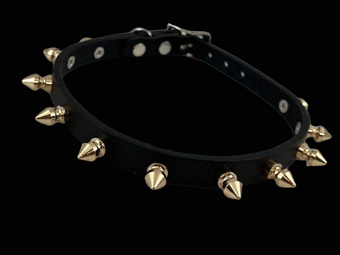 1/2" Black Leather Coker with 1/2" Spikes