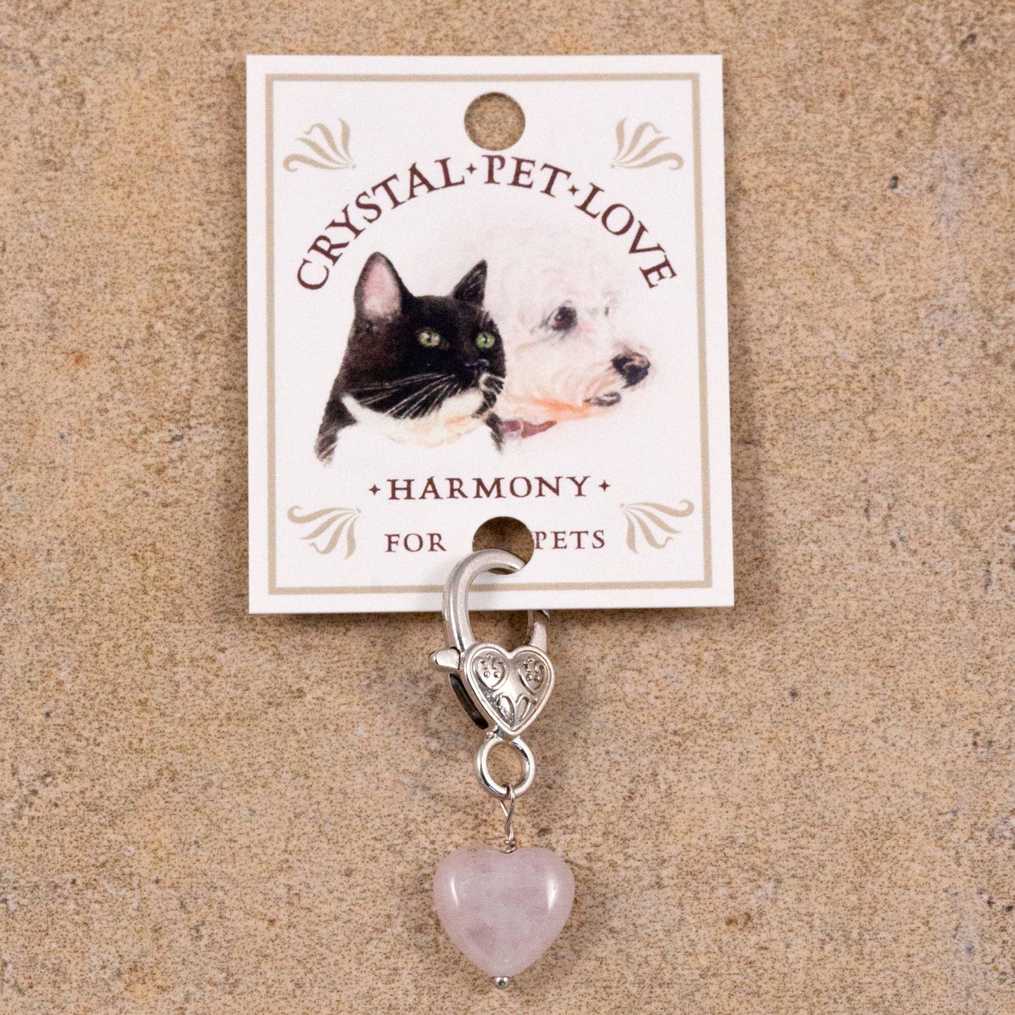 Harmony Rose Quartz Healing Pet Pendant