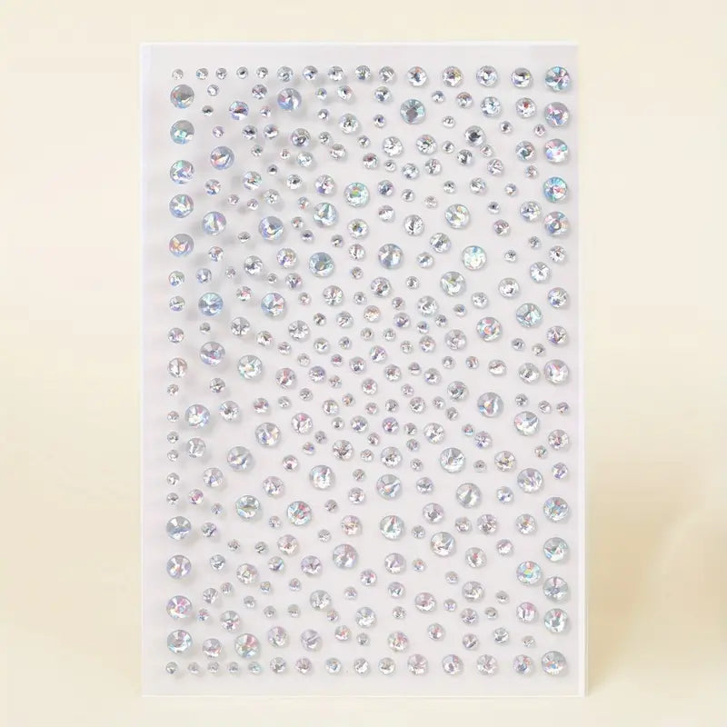 Large Sheet 3D Rhinestone Face Stickers