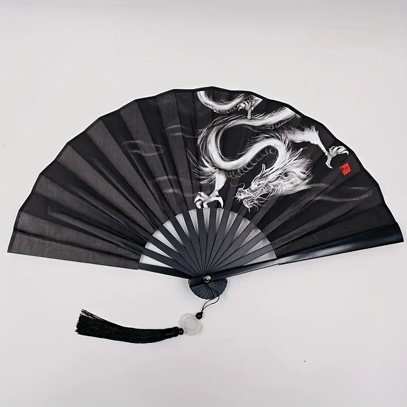 Wooden Chinese Fan -8in