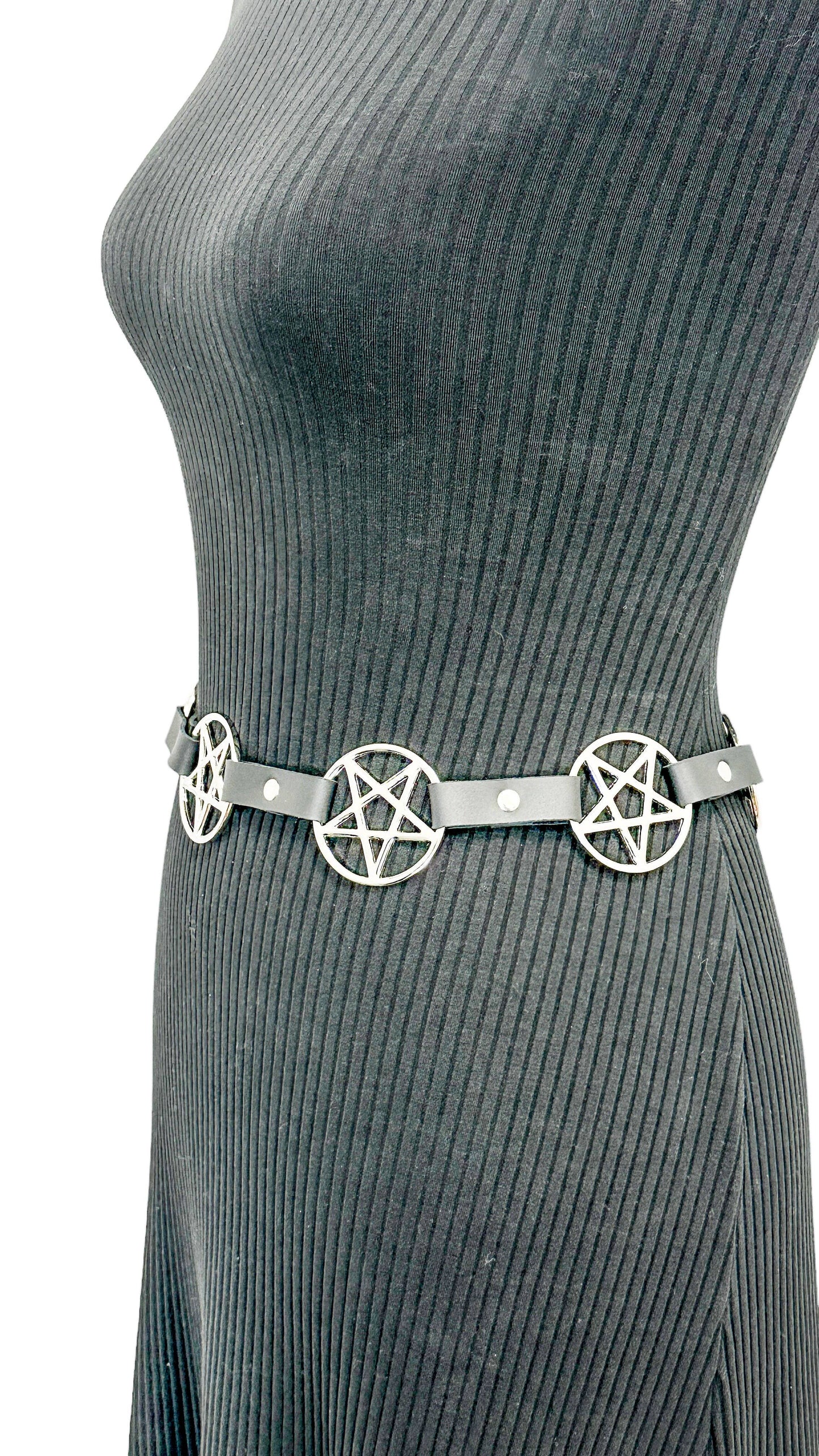 Black Large Pentagram Belt