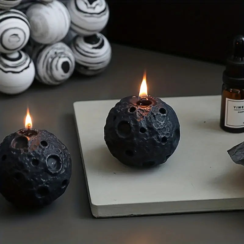 Moon Candle black and white