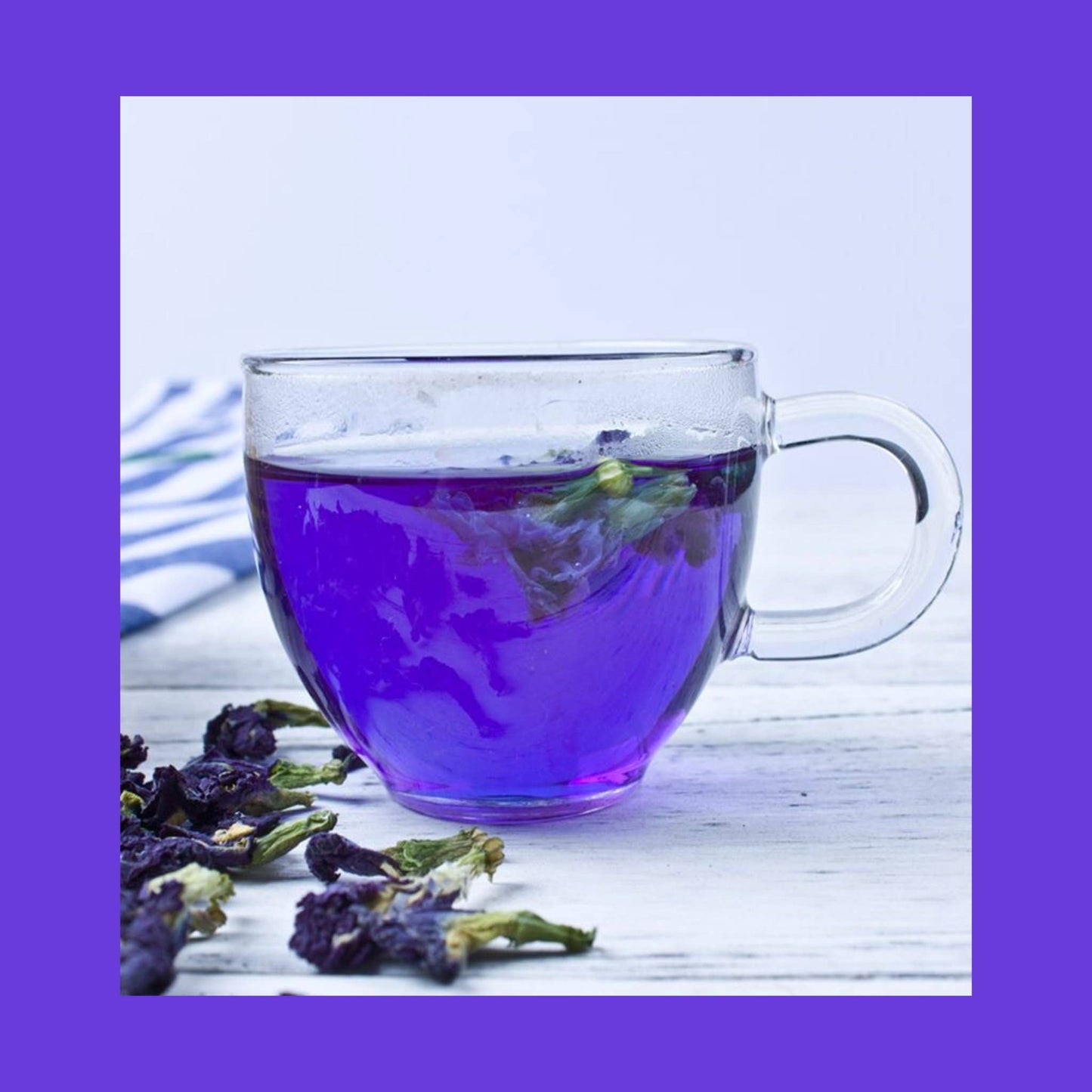 Blue Butterfly Pea Inclusions Flowers & Petals, 1/2 oz. or 1