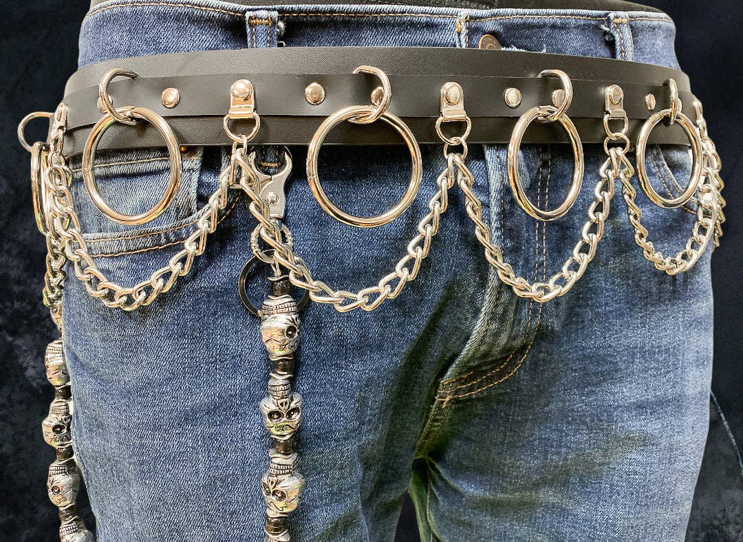 Chain D Ring Bondage Belt