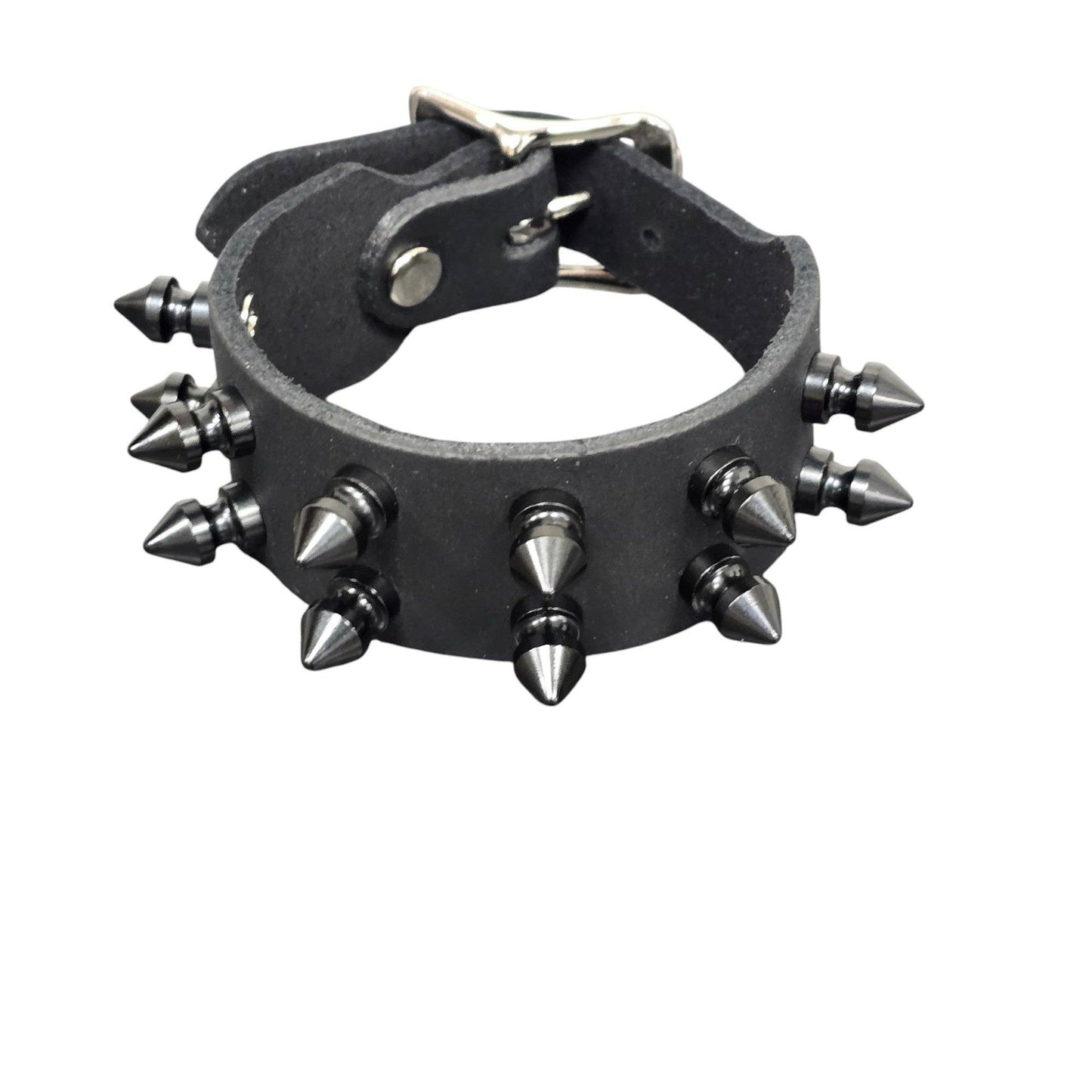 Buckle Bracelet With 2 Row 1/2" Spikes