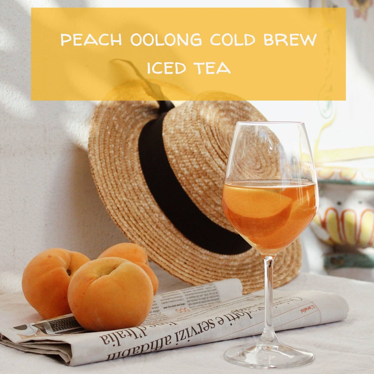 Peach Oolong Cold Brew Iced Tea Bags, (3 Sizes)