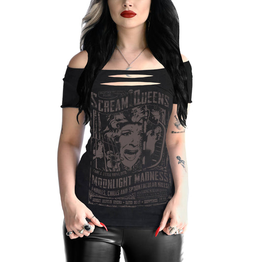 Scream Queens Off Shoulder Slasher Tee