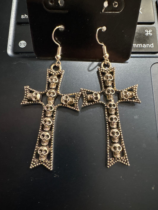 Skull Cross Earrings