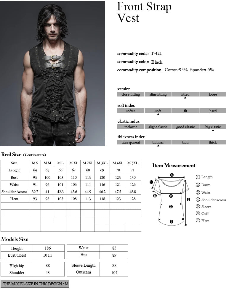 Vampiric Front Strap Vest