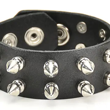 Snap Bracelet With 2 Row 1/2" Spikes