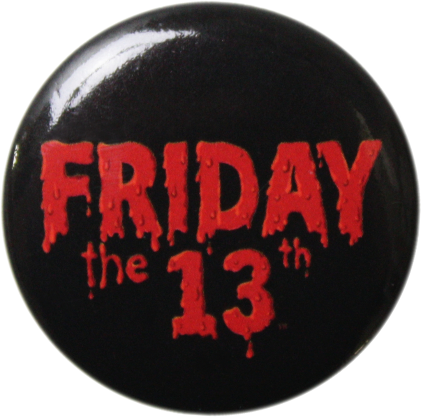 Pin-on Button - 1.25 Inch - Friday The 13th - Bloody Logo
