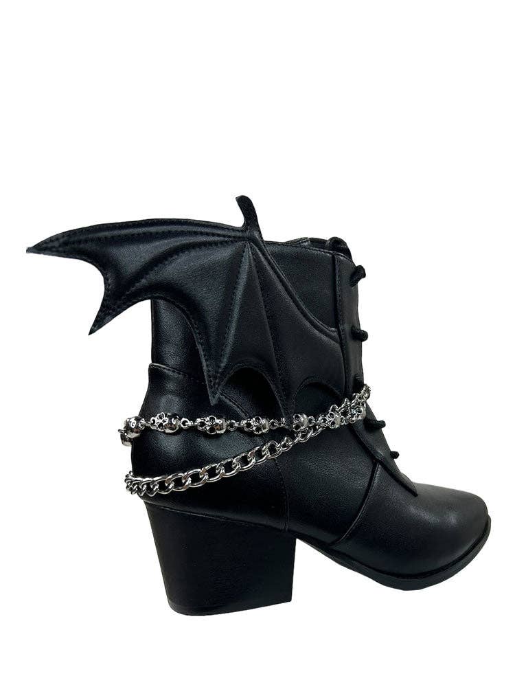 NADJA BAT WING - BLACK LEATHER