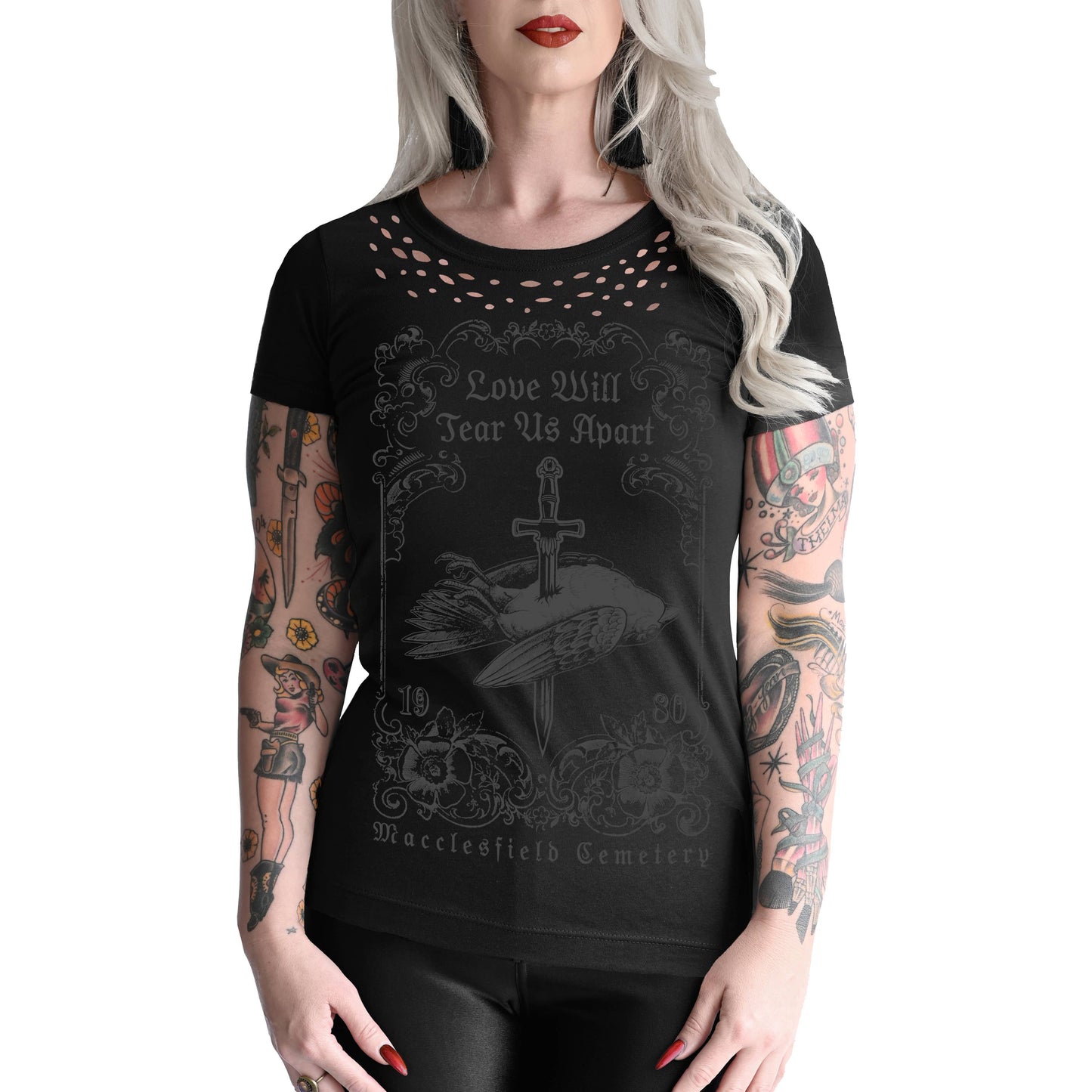 Love Will Tear Us Apart Distressed Women's Tee
