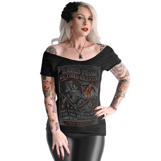Babes From Beyond Graves Off Shoulder Tee
