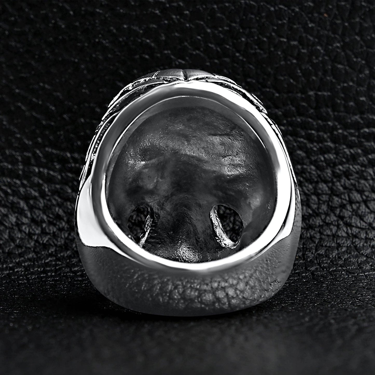 Detailed Stainless Steel Skull Ring