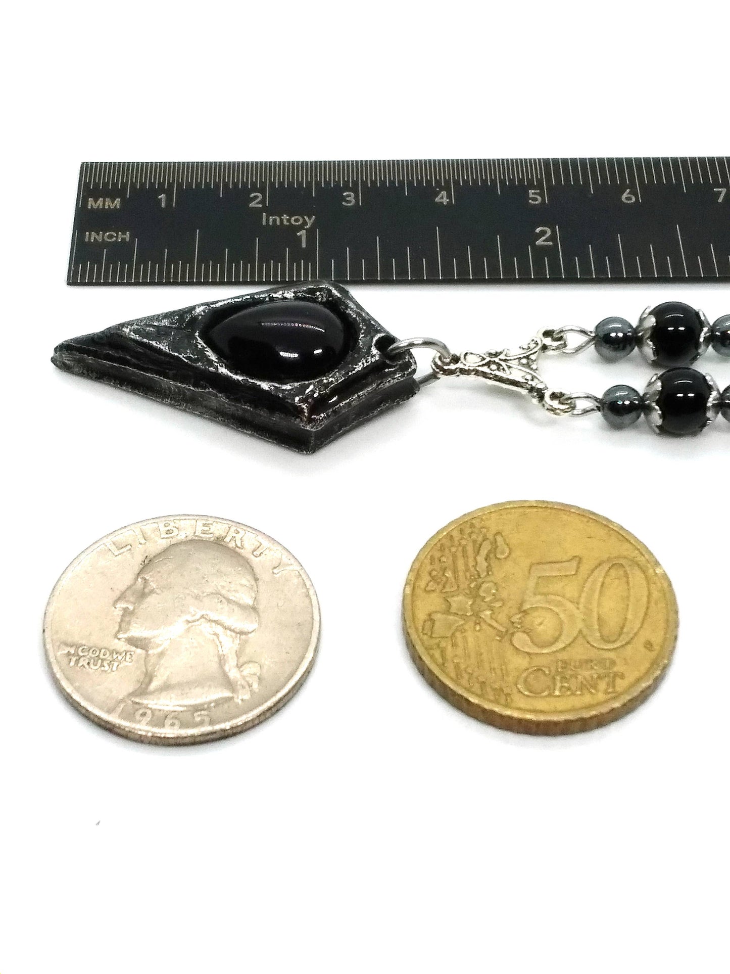 Pendulum Necklace with Stone Options: Onyx