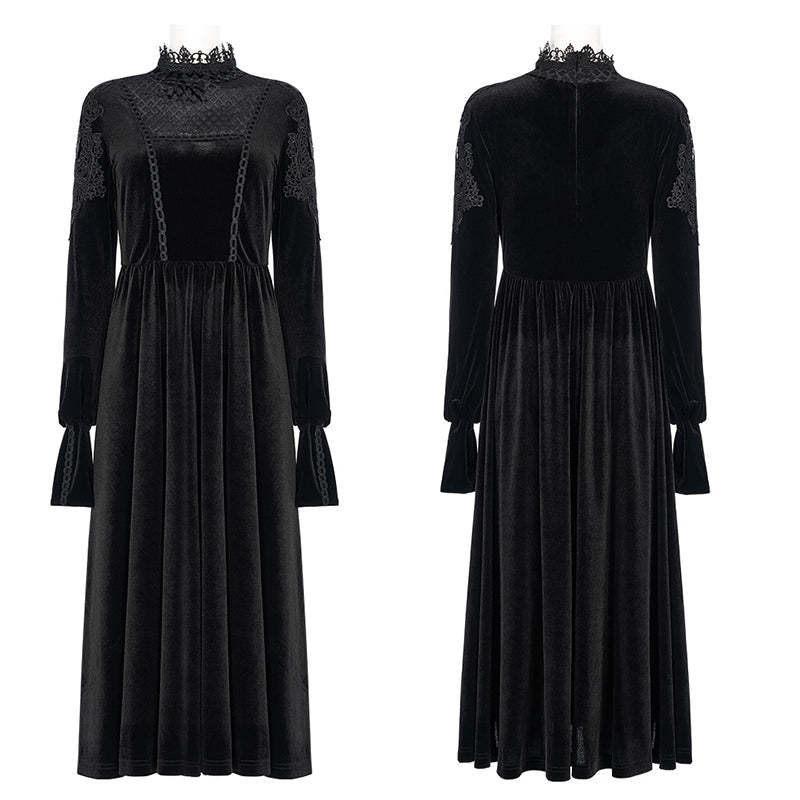 Gothic Velvet Elegant Long Dress