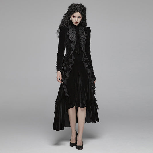 Goth Weft Vellet Short Coat