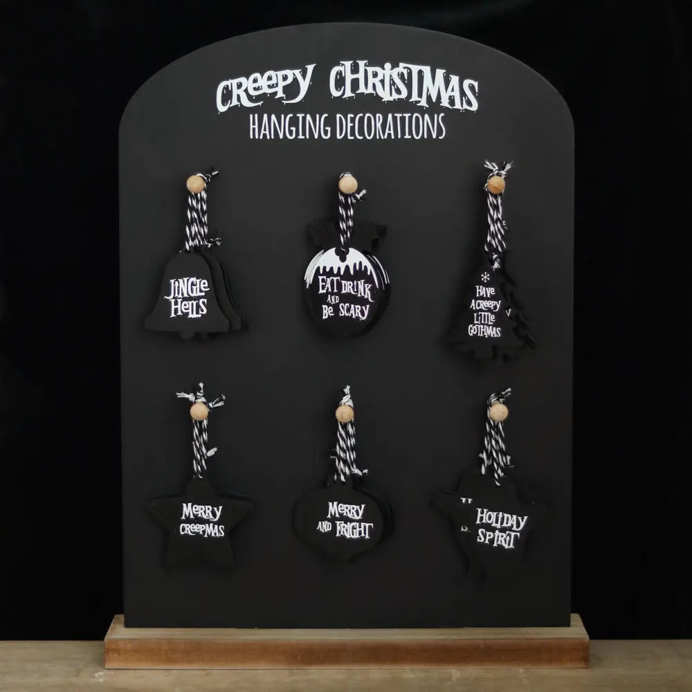 36 Creepy Gothic Christmas Hanging Signs , sold separately