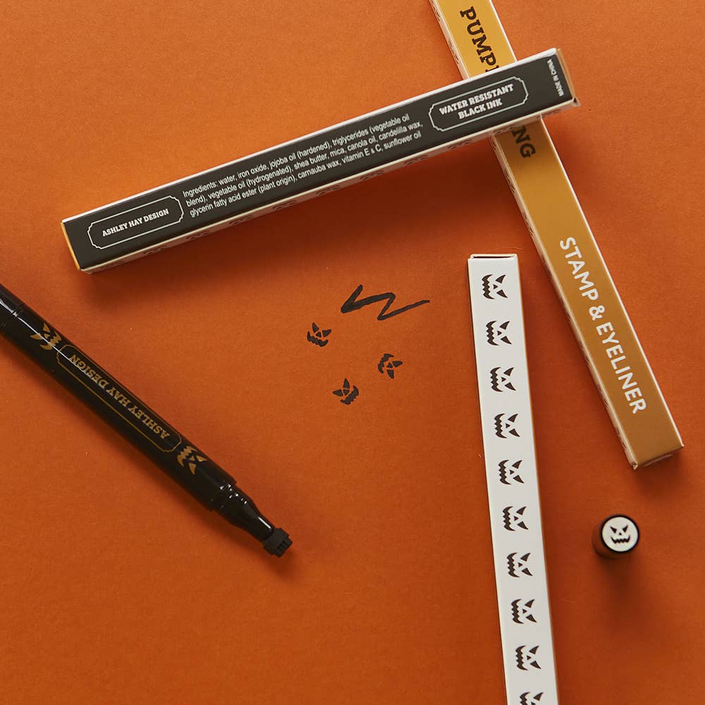 Makeup Jack-o-Lantern Stamp and Eyeliner