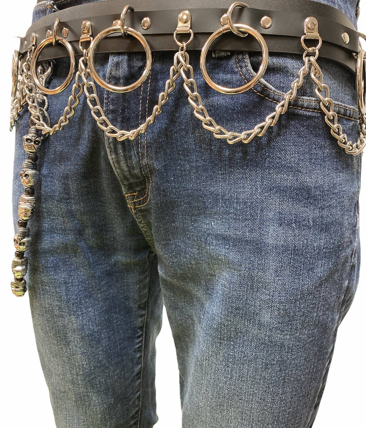 Chain D Ring Bondage Belt