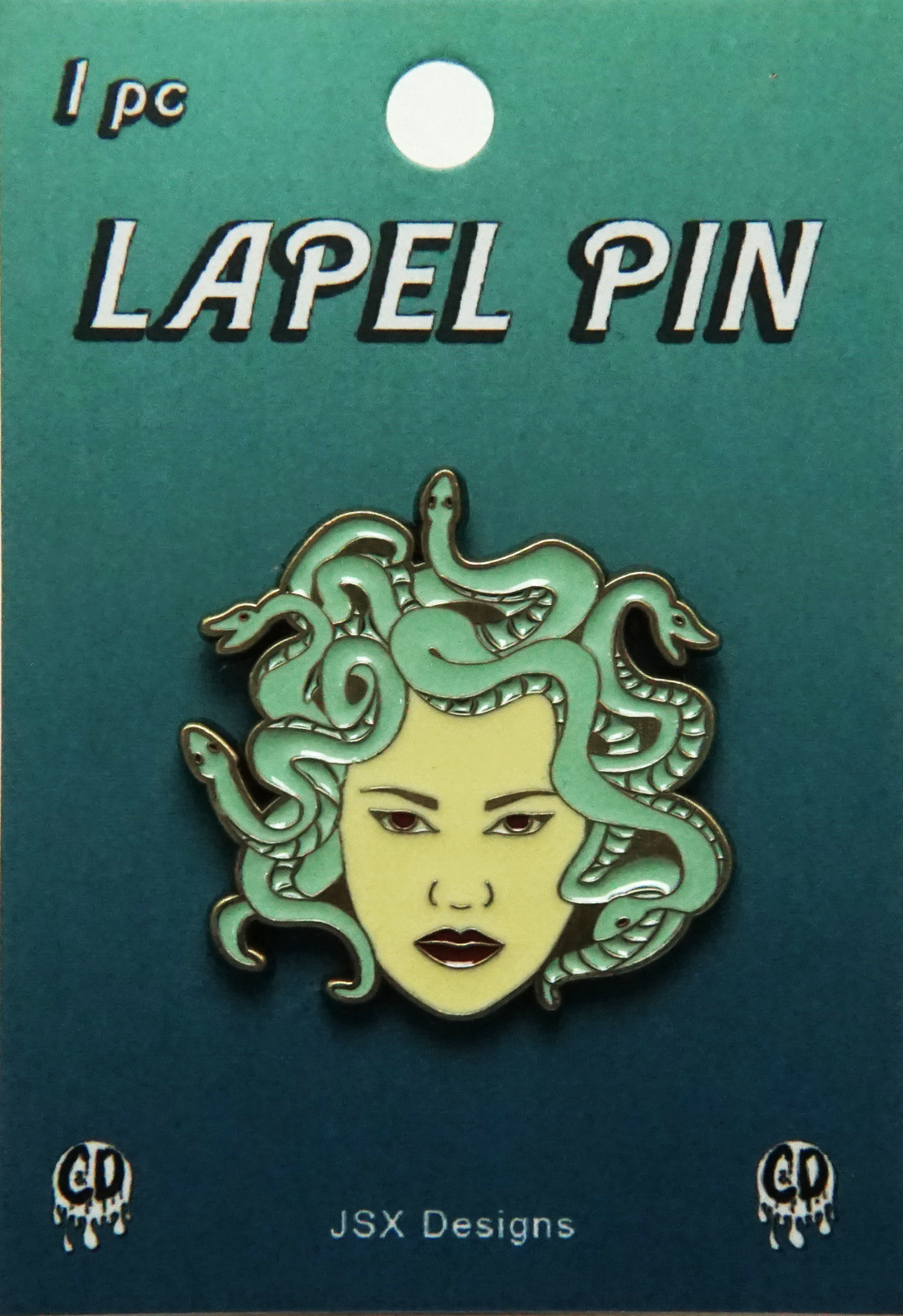 Enamel Pin - Medusa - With Head Full Of Snakes