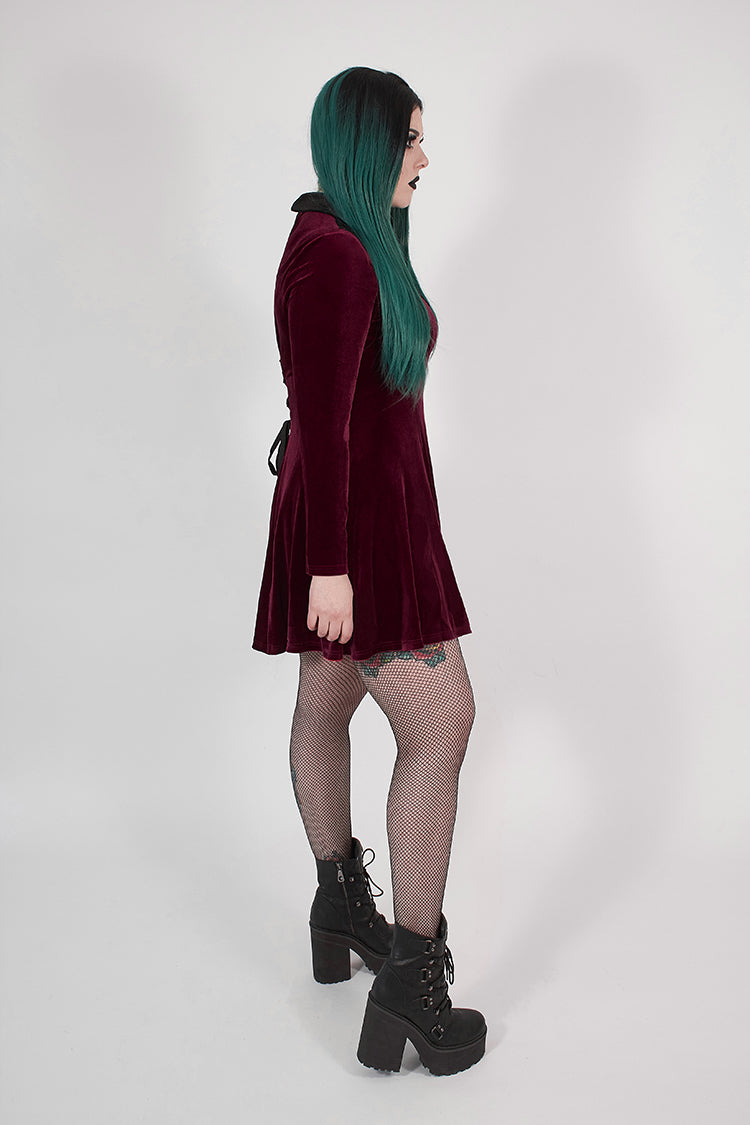 Goth Oversize Red Vines Dress