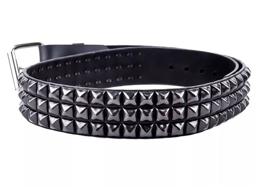 3 Row 1/2" Black Pyramid Belt