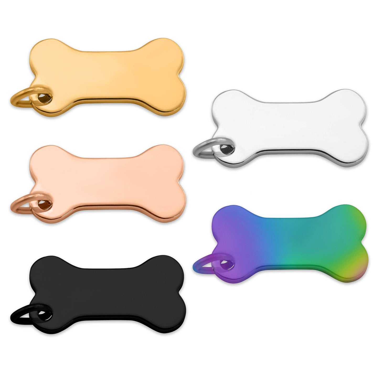 Stainless Steel PVD Coated Dog Bone Pendant