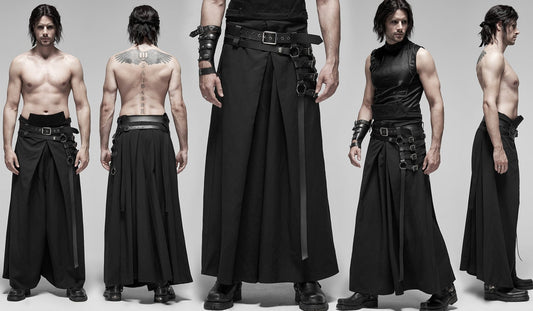 Shadow Samurai Trousers: Black Japanese Warrior Pants