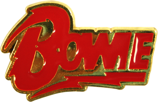 Enamel Pin - Bowie, David - Red And Gold Logo