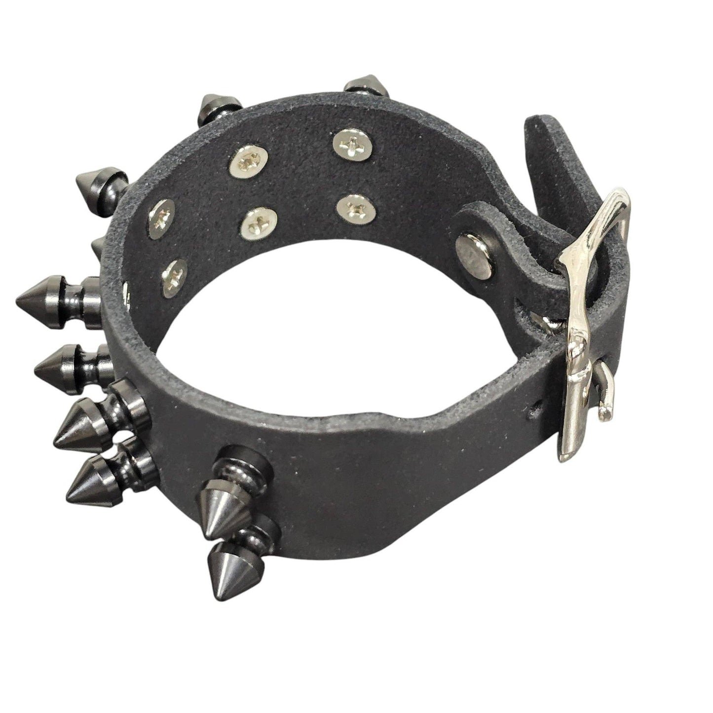 Buckle Bracelet With 2 Row 1/2" Spikes