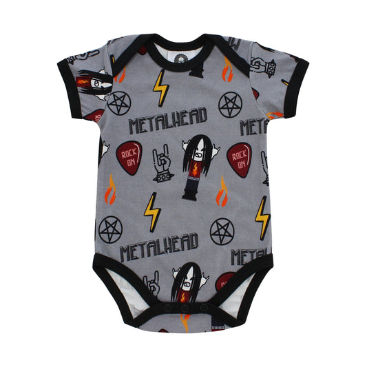 Metalhead Print Baby Vest