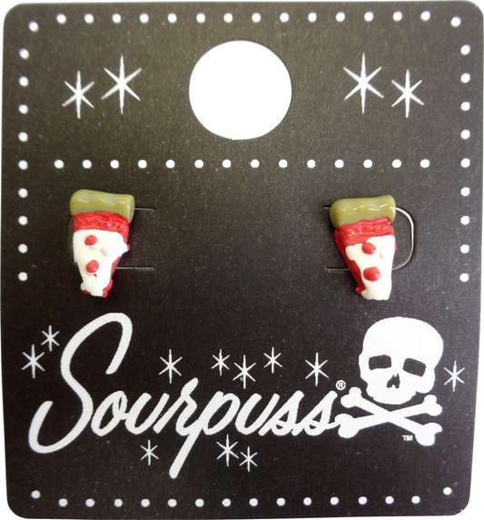 Earrings - Sourpuss -  Pizza Studs