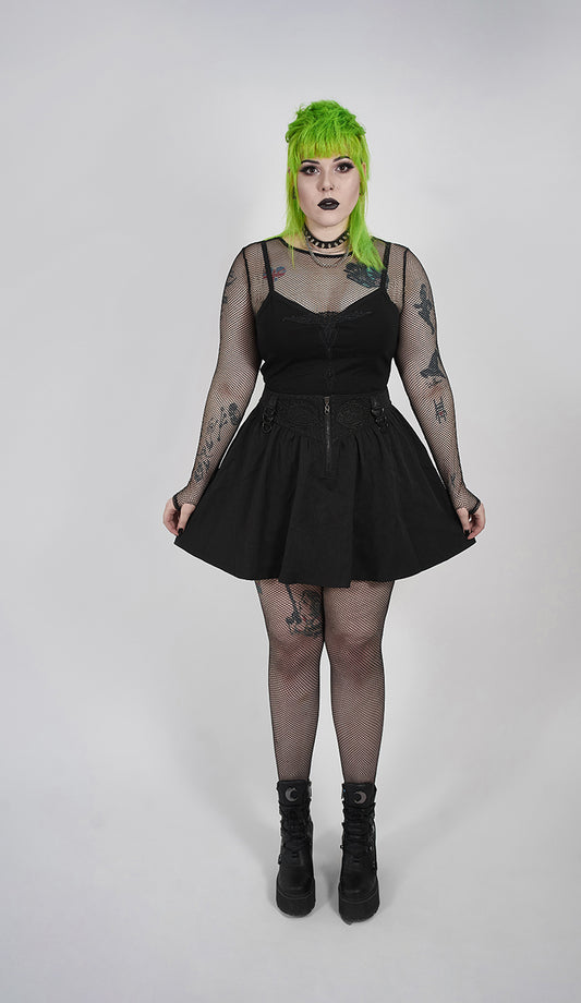 Gothic Decal Plus Size Skirt