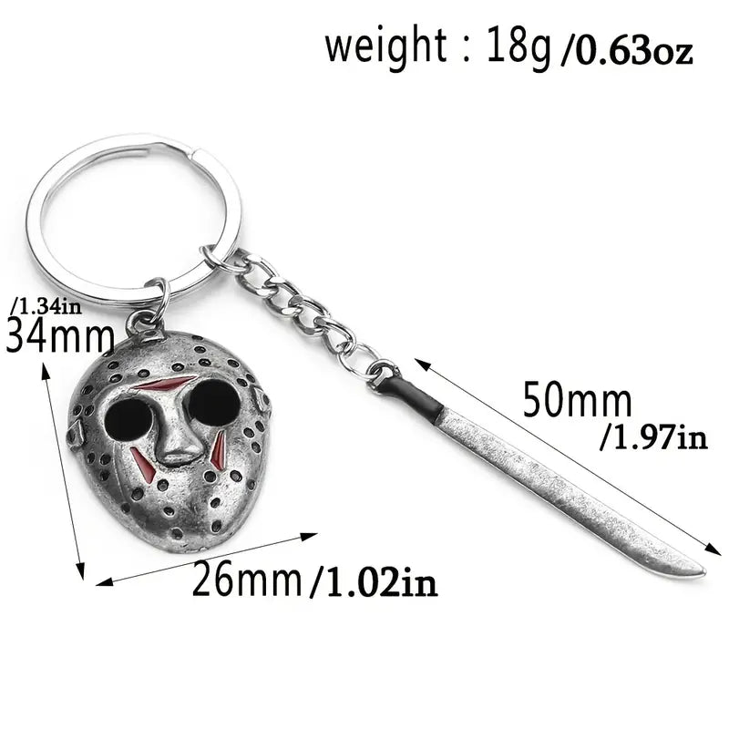 Hockey Mask Dagger Keyring