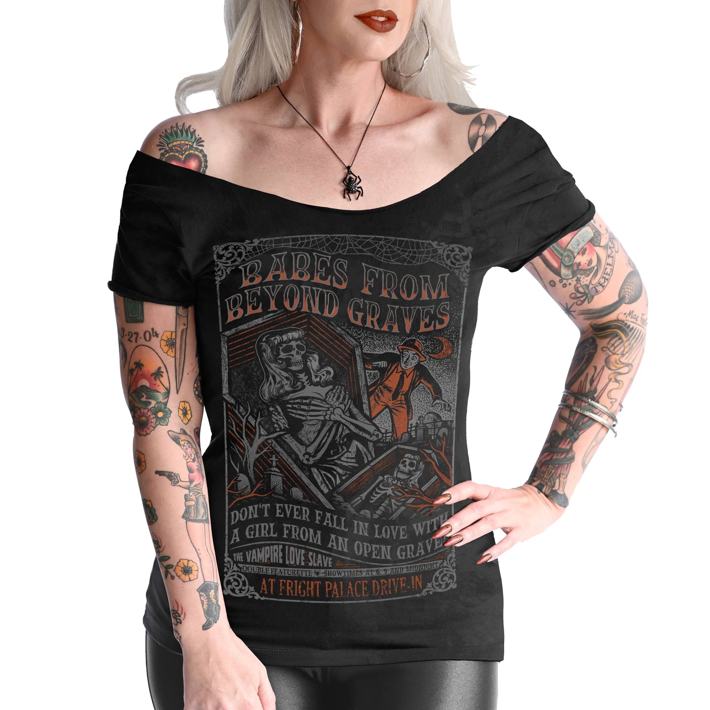 Babes From Beyond Graves Off Shoulder Tee