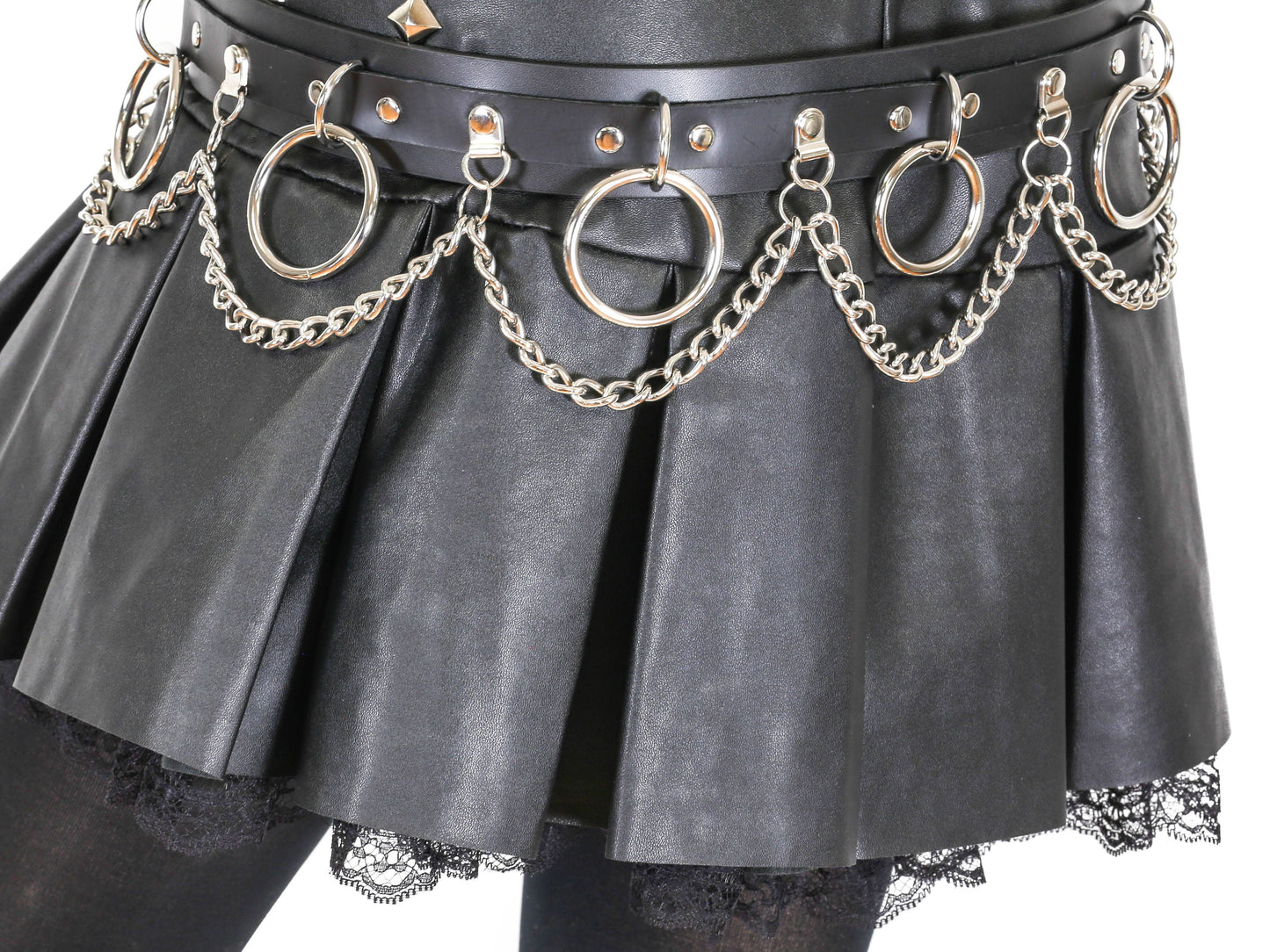 Chain D Ring Bondage Belt